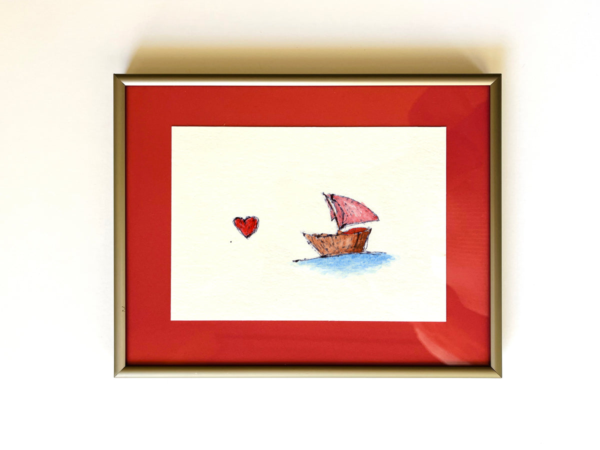 Aspiration — hand-painted watercolor greeting card, Sea collection