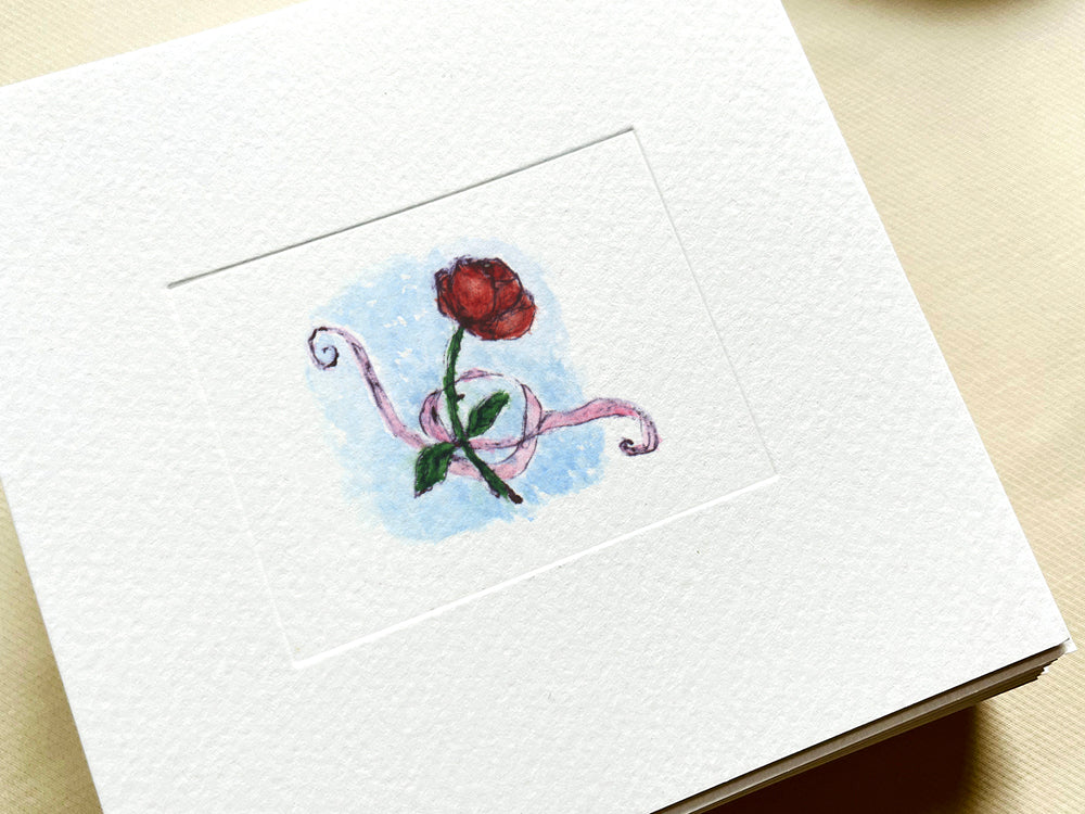 Ceremonial — hand-painted watercolor greeting card, Floral collection