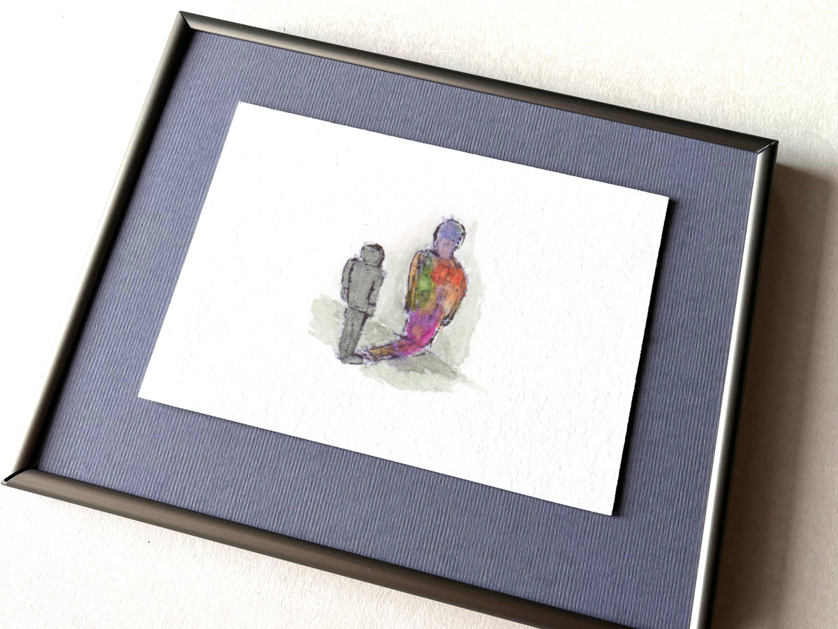 Inner Shadow — hand-painted watercolor greeting card, Misfits collection