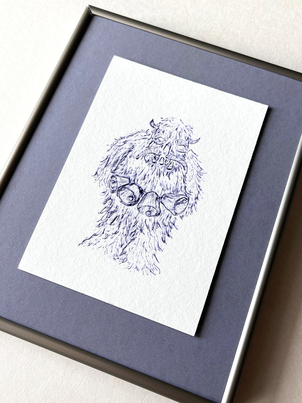 Guardian — hand-painted watercolor greeting card, Misfits collection