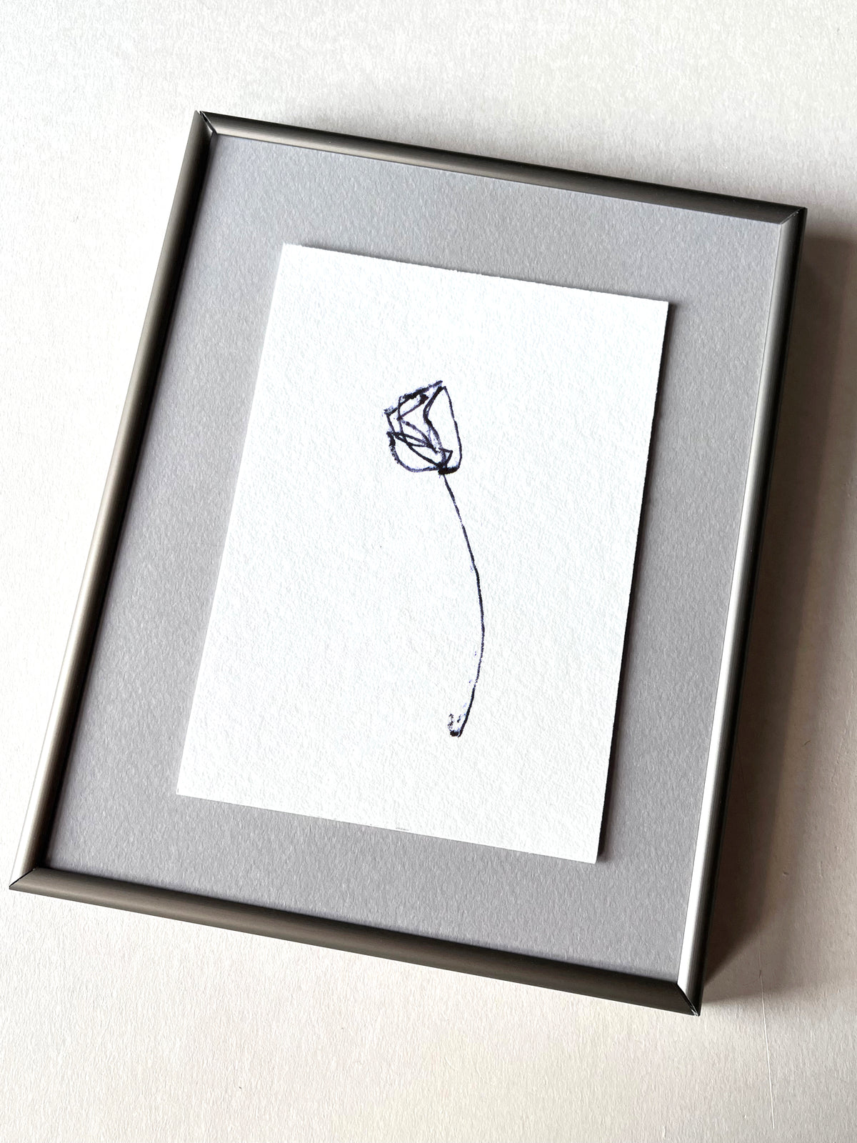 First Flower — hand-painted watercolor greeting card, Floral collection