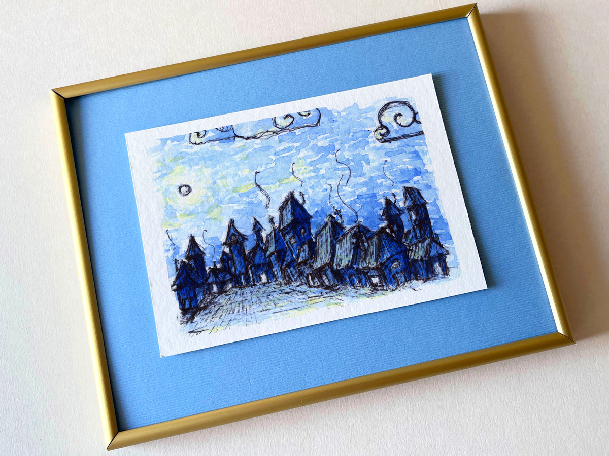 Homes — collectible framed signed print, Christmas collection