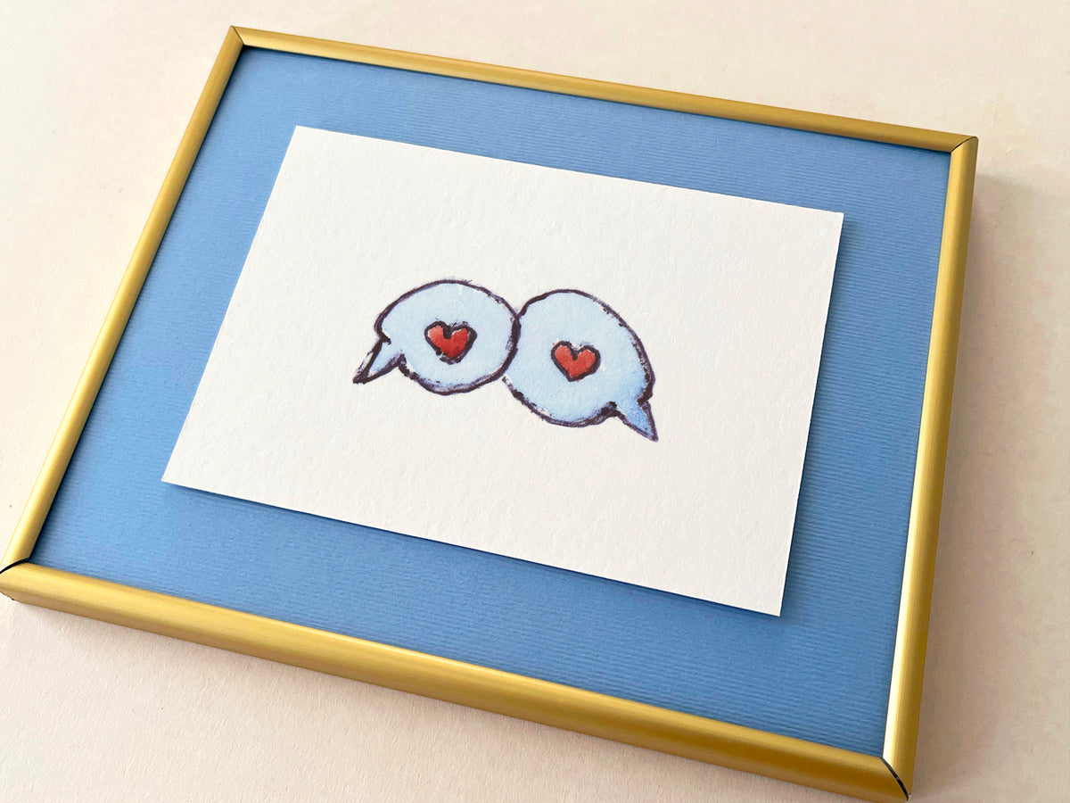Love Language — hand-painted watercolor greeting card, Love collection