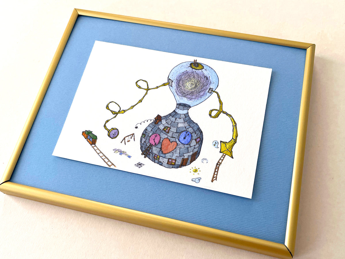 Time — hand-painted watercolor greeting card, Misfits collection