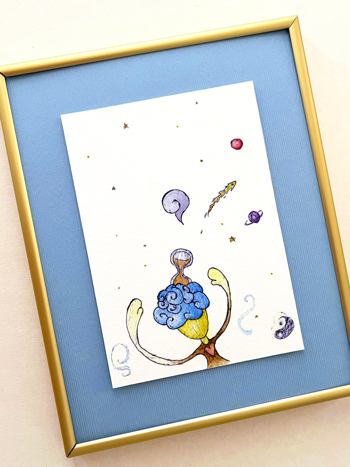 Homo Creator — hand-painted watercolor greeting card, Misfits collection