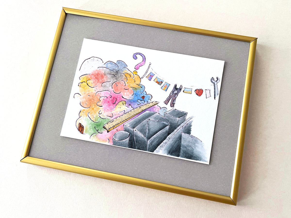 Creative Logician — hand-painted watercolor greeting card, Misfits collection