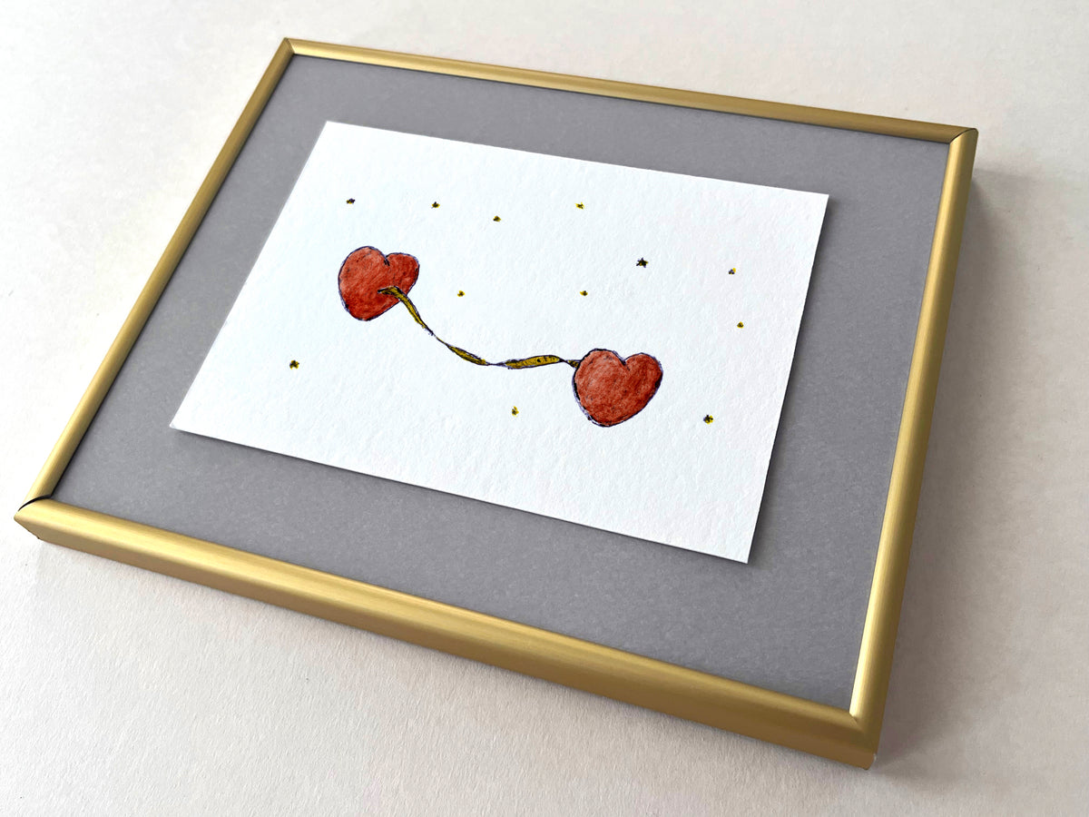 Bond — hand-painted watercolor greeting card, Love collection