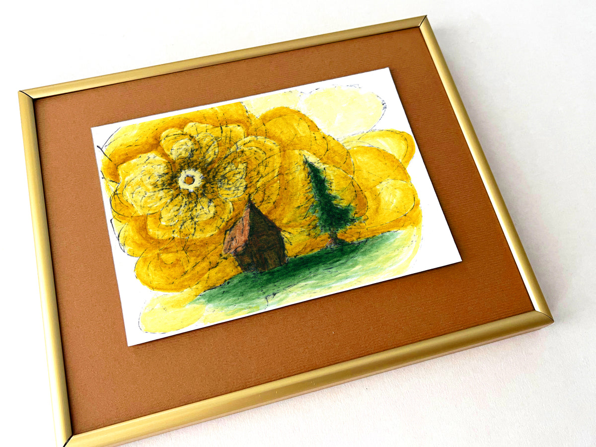 Summer — hand-painted watercolor greeting card, Misfits collection