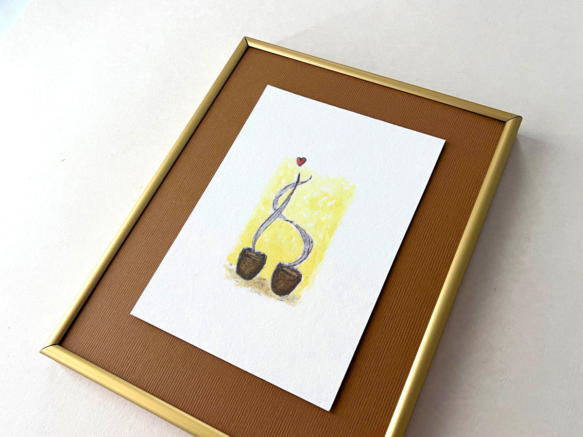 Tea with Dee — hand-painted watercolor greeting card, Misfits collection