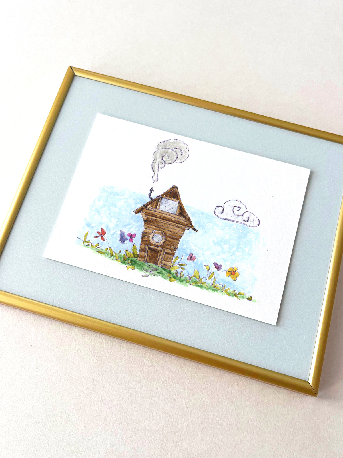 Full House — hand-painted watercolor greeting card, Misfits collection
