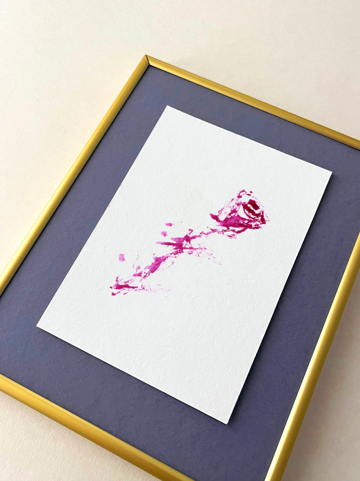 Passion — hand-painted watercolor greeting card, Floral collection