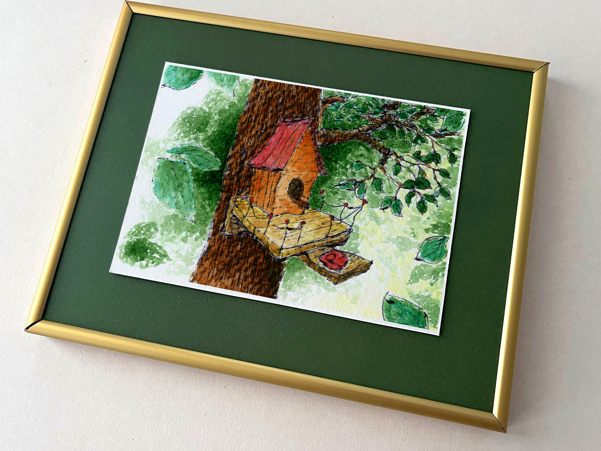 Family — hand-painted watercolor greeting card, Love collection