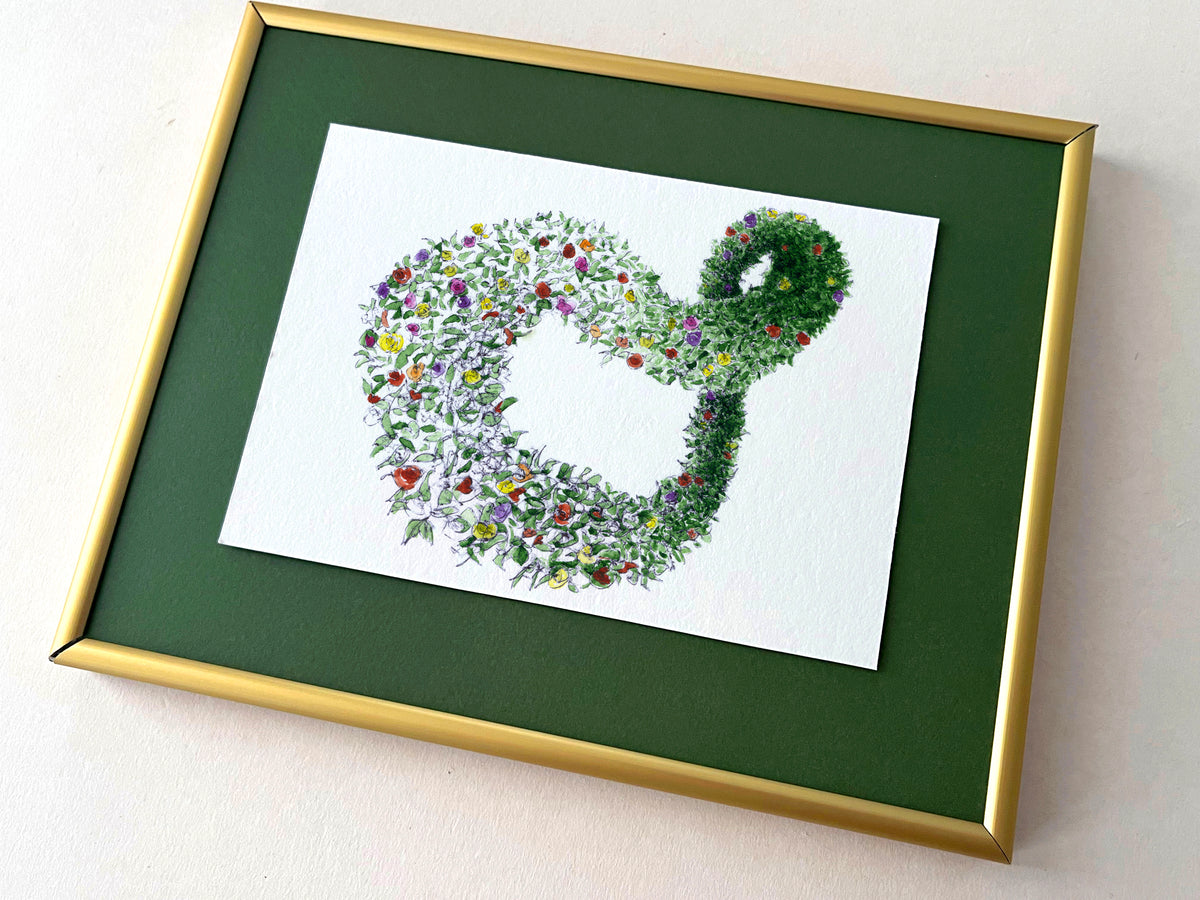 Infinity — hand-painted watercolor greeting card, Floral collection