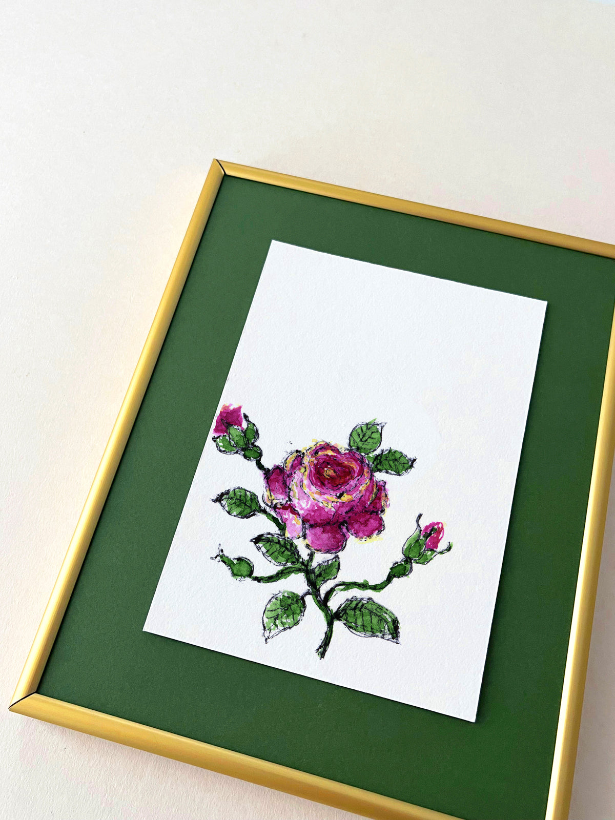 Feminity — hand-painted watercolor greeting card, Floral collection
