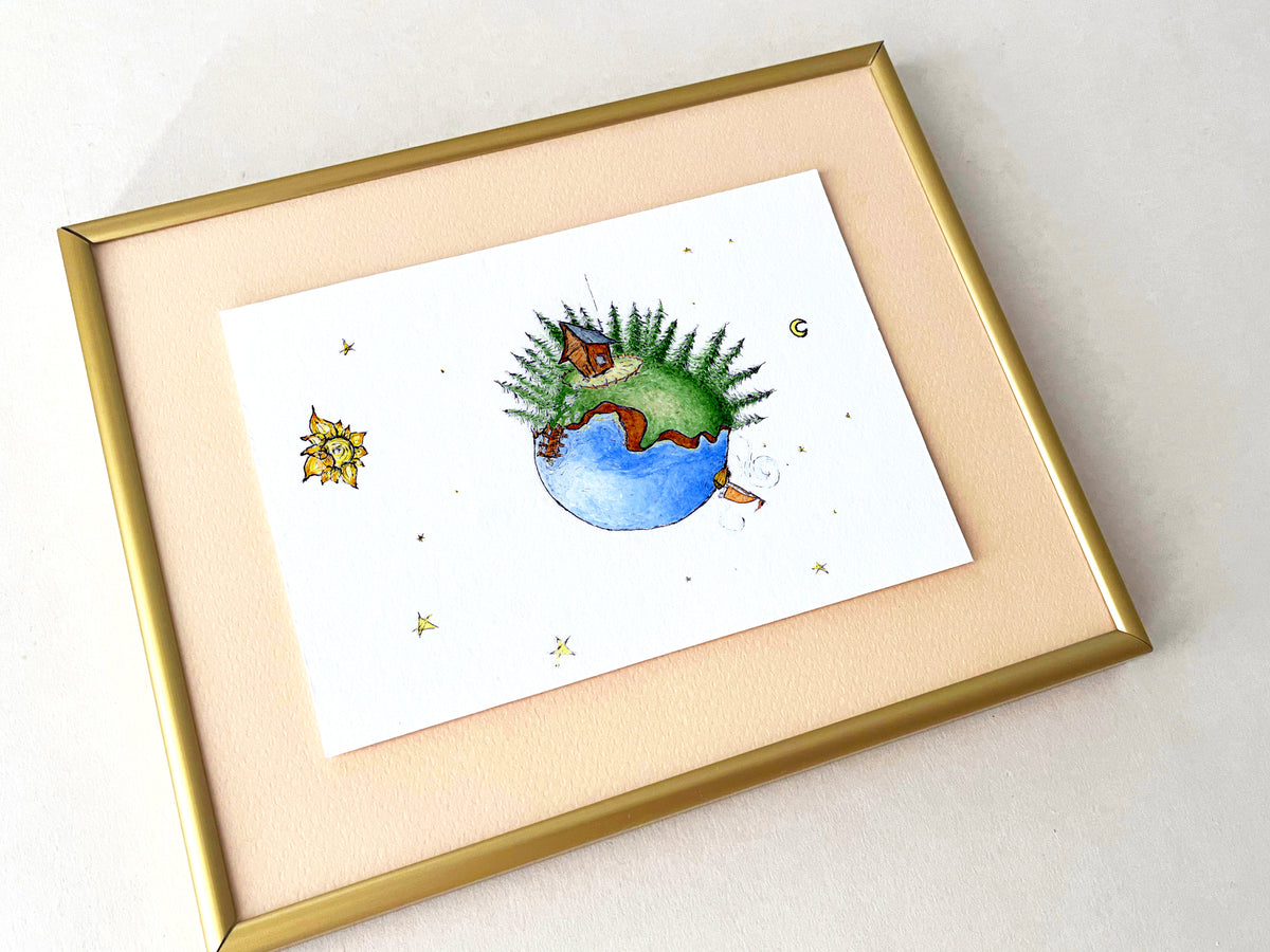 Utopia — hand-painted watercolor greeting card, Misfits collection