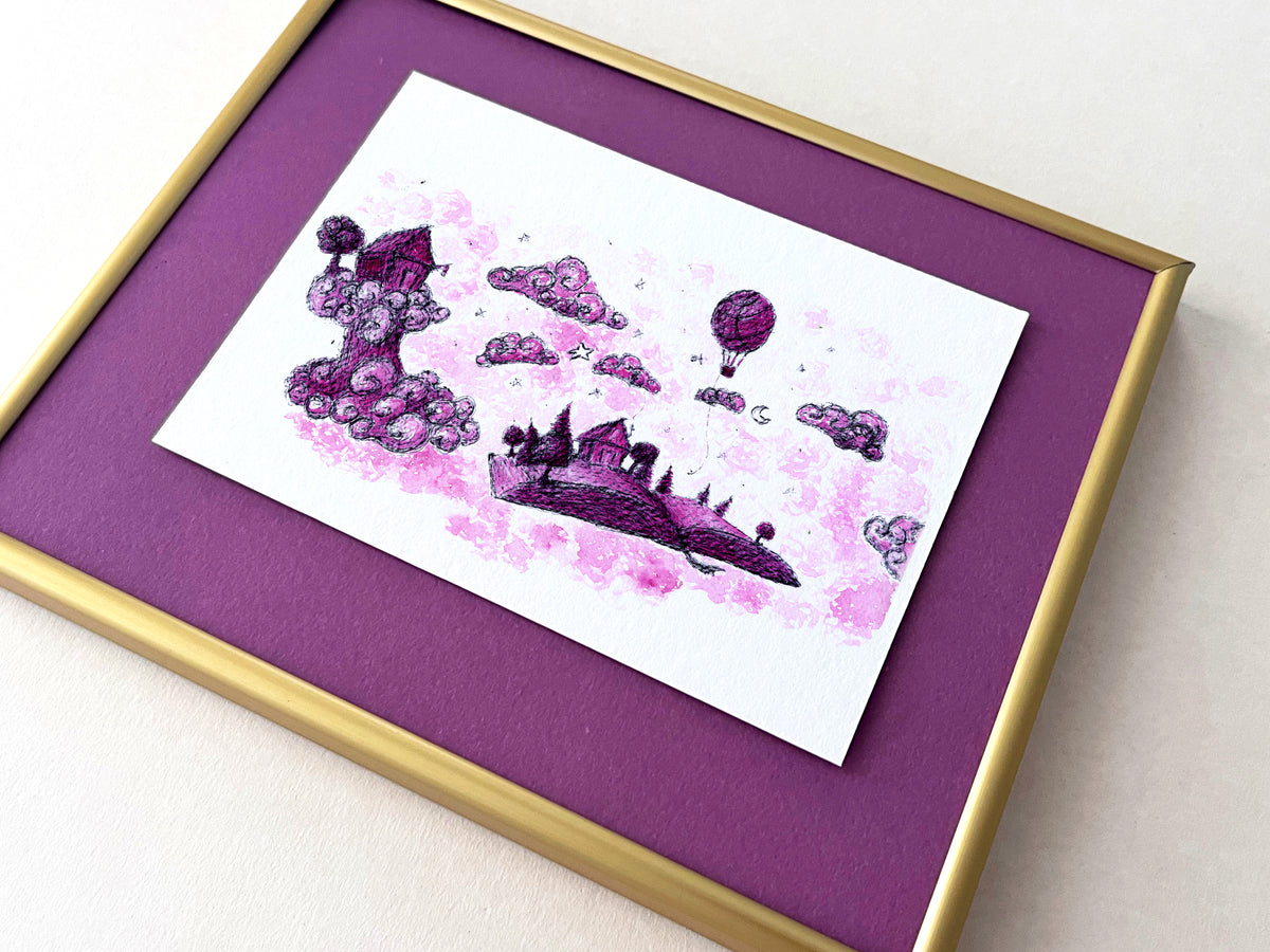 Fantasy — hand-painted watercolor greeting card, Misfits collection