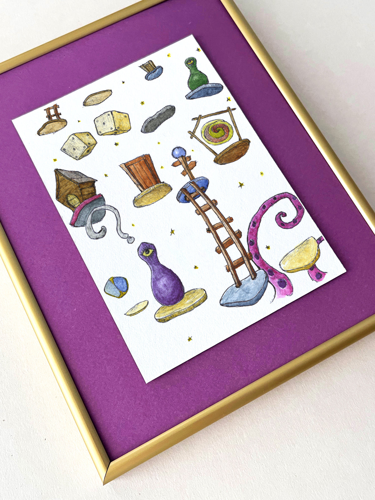 Omni-possible — hand-painted watercolor greeting card, Misfits collection