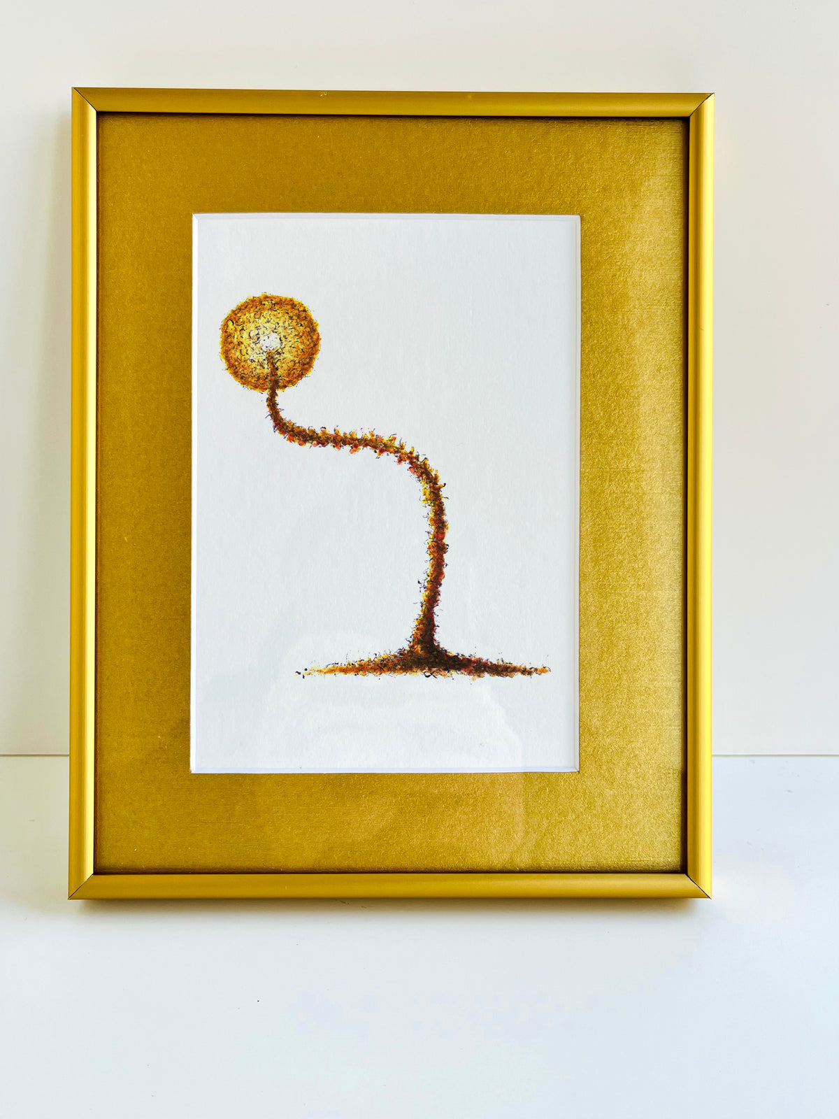 Pillar of Fire — hand-painted watercolor greeting card, Zen collection