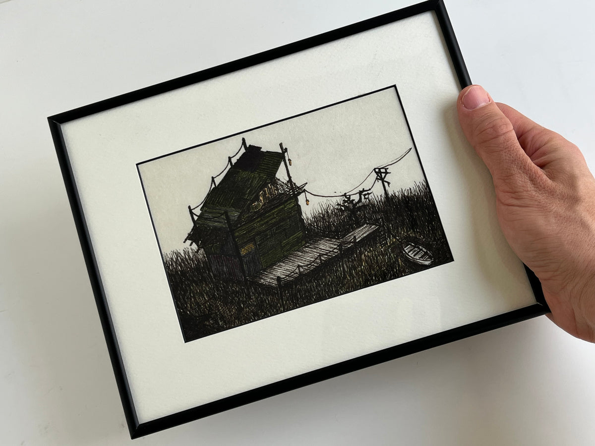 Swamp — hand-painted watercolor greeting card, Misfits collection