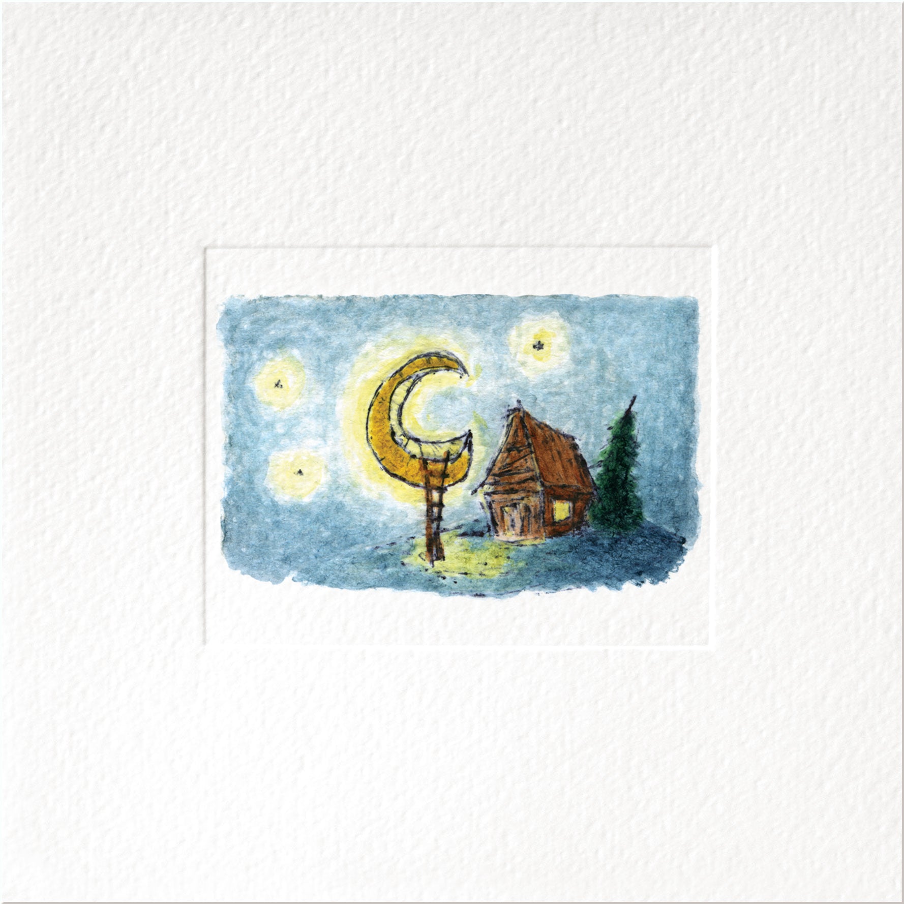 Reverie — Christmas art greeting card by Studio VLKNV