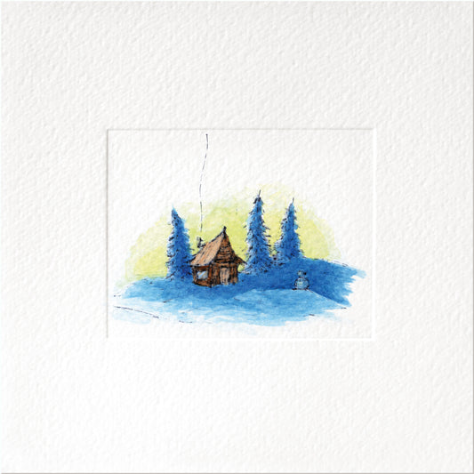 Dawn — Christmas art greeting card by Studio VLKNV