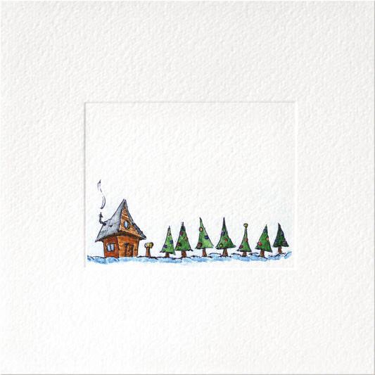 Seven — Christmas art greeting card by Studio VLKNV