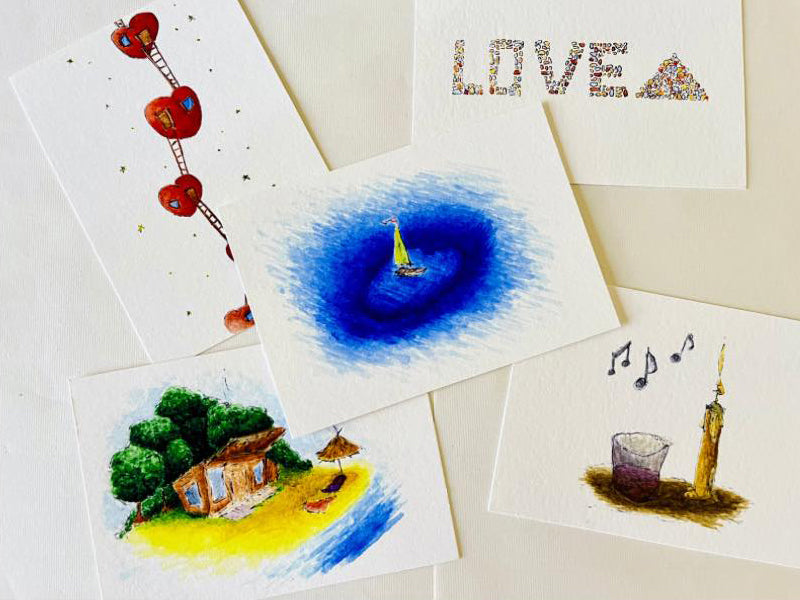 Set of 12 greeting cards