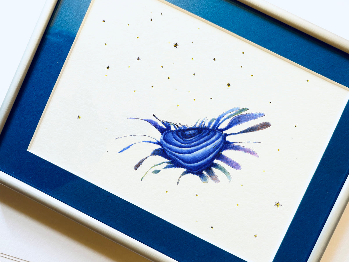 Cosmic Eye — hand-painted watercolor greeting card, Zen collection