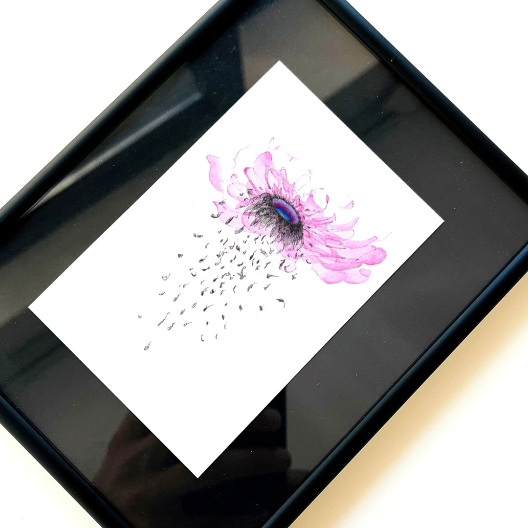 The Now — hand-painted watercolor greeting card, Zen collection
