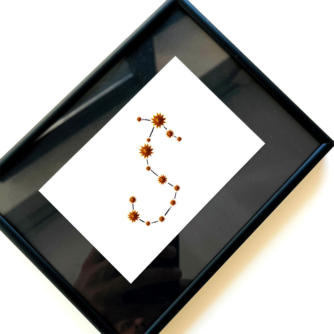 Scorpio — hand-painted watercolor greeting card, Constellations collection
