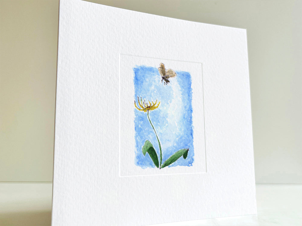 Joy — hand-painted watercolor greeting card, Floral collection